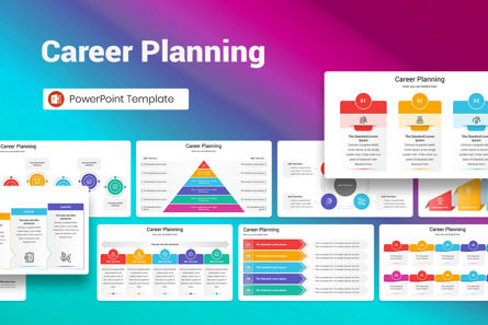 Career Planning PowerPoint Template, Modello PowerPoint, 13033, Lavoro — PoweredTemplate.com