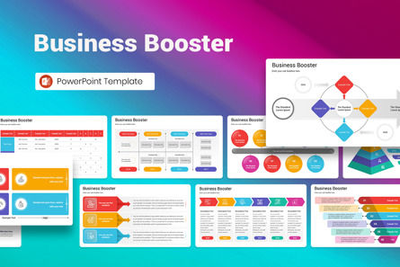 Business Booster PowerPoint Template, Modello PowerPoint, 13034, Lavoro — PoweredTemplate.com