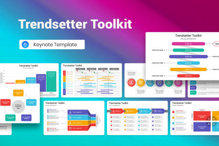 Trendsetter Toolkit Keynote Template, Apple基調講演テンプレート, 13039, ビジネス — PoweredTemplate.com