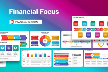 Financial Focus PowerPoint Template, PowerPointテンプレート, 13041, 経済／会計 — PoweredTemplate.com