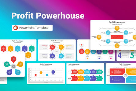Profit Powerhouse PowerPoint Template, Plantilla de PowerPoint, 13042, Negocios — PoweredTemplate.com