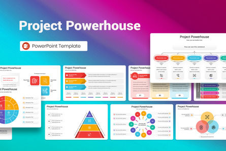 Project Powerhouse PowerPoint Template, Plantilla de PowerPoint, 13047, Negocios — PoweredTemplate.com