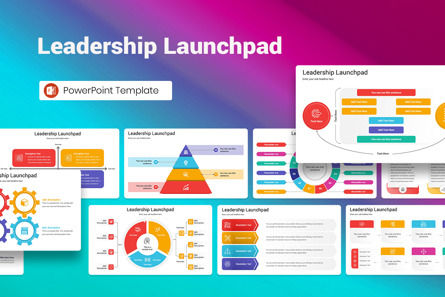 Leadership Launchpad PowerPoint Template, Plantilla de PowerPoint, 13049, Negocios — PoweredTemplate.com