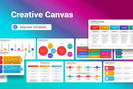 Creative Canvas Keynote Template, 苹果主题演讲模板, 13051, 商业 — PoweredTemplate.com