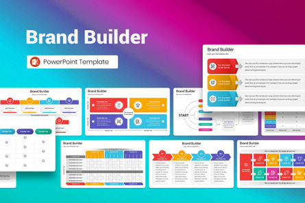 Brand Builder PowerPoint Template, Plantilla de PowerPoint, 13064, Negocios — PoweredTemplate.com
