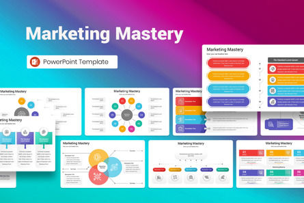 Marketing Mastery PowerPoint Template, PowerPoint Template, 13073, Business — PoweredTemplate.com