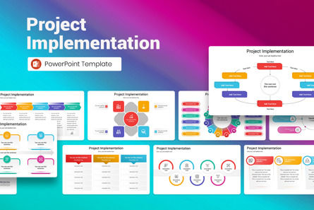 Project Implementation PowerPoint Template, Templat PowerPoint, 13077, Bisnis — PoweredTemplate.com