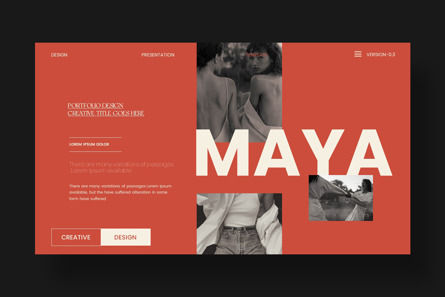 Maya Portfolio Google Slide Template, Folie 6, 13079, Business — PoweredTemplate.com