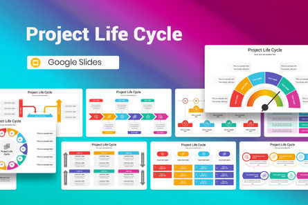 Project Life Cycle Google Slides Template, Google 슬라이드 테마, 13089, 비즈니스 — PoweredTemplate.com