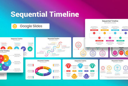 Sequential Timeline Google Slides Template, Tema Google Slides, 13090, Bisnis — PoweredTemplate.com