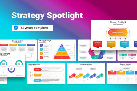 Strategy Spotlight Keynote Template, Apple基調講演テンプレート, 13100, ビジネス — PoweredTemplate.com