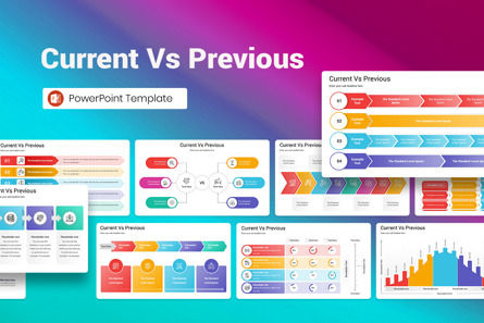 Current Vs Previous PowerPoint Template, PowerPoint Template, 13109, Business — PoweredTemplate.com