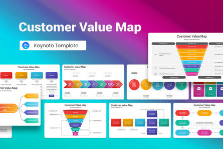Customer Value Map Keynote Template, Keynote Template, 13111, Business — PoweredTemplate.com