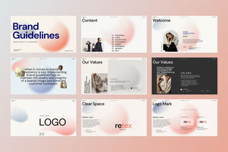 Brand Guideline Keynote Template, Diapositive 7, 13114, Business — PoweredTemplate.com