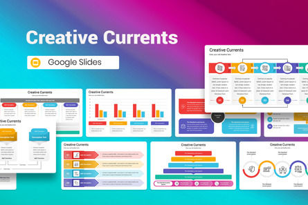 Creative Currents Google Slides Template, Tema do Google Slides, 13127, Negócios — PoweredTemplate.com