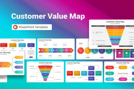 Customer Value Map PowerPoint Template, PowerPoint-sjabloon, 13132, Bedrijf — PoweredTemplate.com