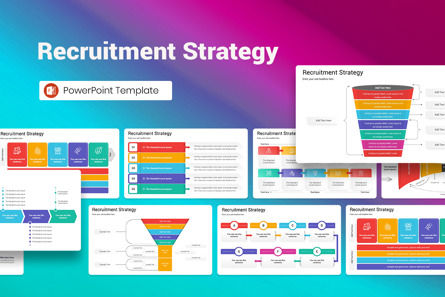 Recruitment Strategy PowerPoint Template, PowerPoint Template, 13142, Business — PoweredTemplate.com