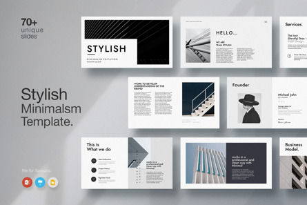 Strategy Minimal PowerPoint Template, PowerPoint Template, 13150, Business — PoweredTemplate.com