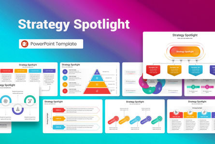 Strategy Spotlight PowerPoint Template, PowerPoint-sjabloon, 13152, Bedrijf — PoweredTemplate.com