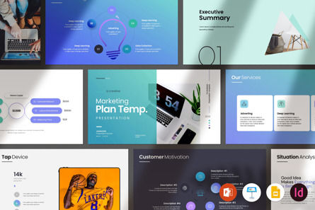 Marketing Plan Google Slide Template, Google Slides Theme, 13160, Business — PoweredTemplate.com