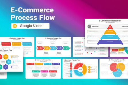 E-Commerce Process Flow Google Slides Template, Googleスライドのテーマ, 13167, ビジネス — PoweredTemplate.com