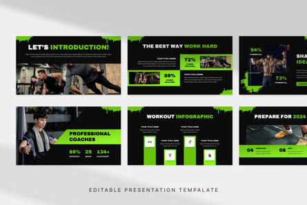 Workout Planner - PowerPoint Template, スライド 2, 13170, ビジネス — PoweredTemplate.com