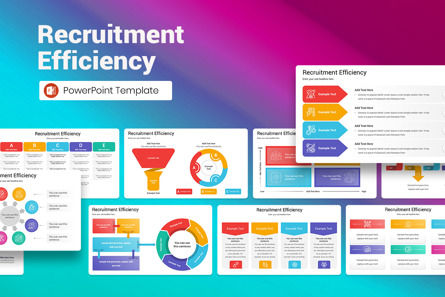 Recruitment Efficiency PowerPoint Template, Modello PowerPoint, 13178, Lavoro — PoweredTemplate.com