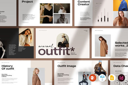 Fashion Outfit Presentation Template, Templat PowerPoint, 13183, Bisnis — PoweredTemplate.com