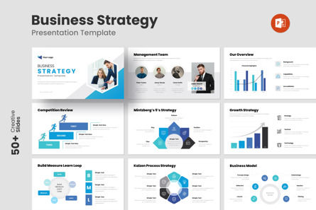 Business Strategy PowerPoint Template, PowerPoint Template, 13184, Business — PoweredTemplate.com