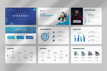 Business Strategy PowerPoint Template, Diapositiva 2, 13184, Negocios — PoweredTemplate.com