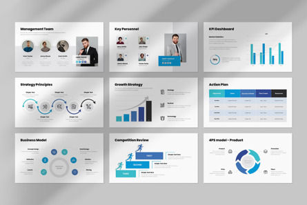 Business Strategy PowerPoint Template, Diapositiva 3, 13184, Negocios — PoweredTemplate.com