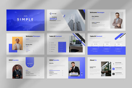 Simple Presentation Template, Slide 2, 13185, Business — PoweredTemplate.com
