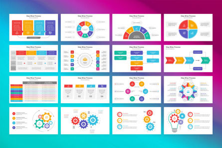 Step Wise Process PowerPoint Template, Slide 2, 13192, Lavoro — PoweredTemplate.com