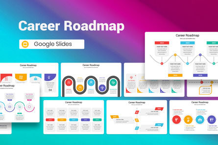 Career Roadmap Google Slides Template, Theme Google Slides, 13202, Business — PoweredTemplate.com