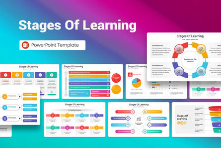 Stages Of Learning PowerPoint Template, PowerPoint-Vorlage, 13203, Business — PoweredTemplate.com
