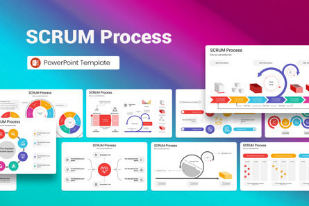 SCRUM Process PowerPoint Template, PowerPointテンプレート, 13204, ビジネス — PoweredTemplate.com