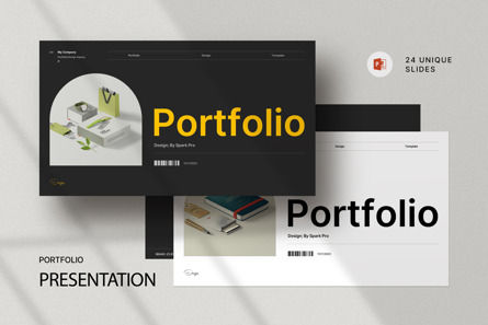 Portfolio PowerPoint Template, Deslizar 3, 13217, Negócios — PoweredTemplate.com
