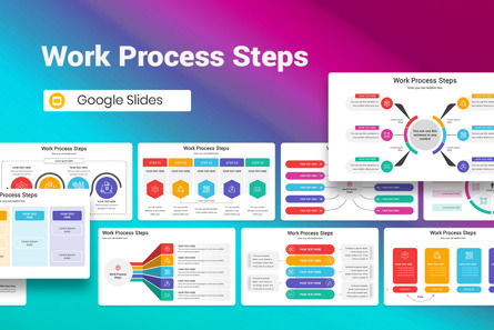 Work Process Steps Google Slides Template, Google幻灯片主题, 13219, 商业 — PoweredTemplate.com