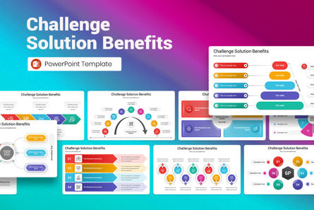 Challenge Solution Benefits PowerPoint Template, 파워 포인트 템플릿, 13222, 비즈니스 — PoweredTemplate.com