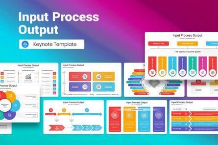 Input Process Output Keynote Template, Modelo do Keynote da Apple, 13223, Negócios — PoweredTemplate.com