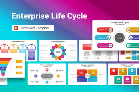 Enterprise Life Cycle PowerPoint Template, PowerPoint Template, 13224, Business — PoweredTemplate.com