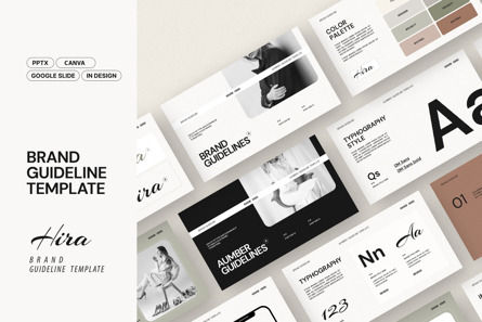 Brand Guidelines PowerPoint Template, PowerPointテンプレート, 13225, 抽象／テクスチャ — PoweredTemplate.com