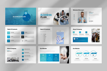 Business Plan Google Slide PowerPoint Template, Diapositiva 2, 13229, Negocios — PoweredTemplate.com