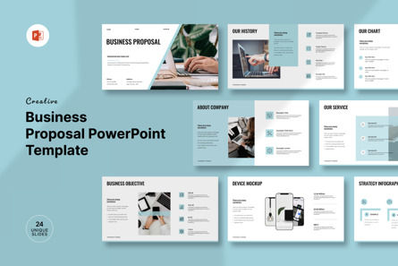 Business Proposal PowerPoint Template, PowerPoint模板, 13231, 商业 — PoweredTemplate.com