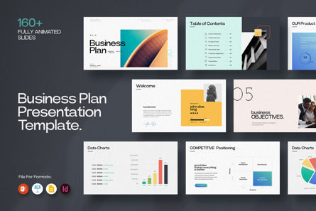 Business Plan PowerPoint Template, Plantilla de PowerPoint, 13232, Negocios — PoweredTemplate.com