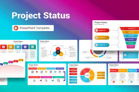Project Status PowerPoint Template, Modelo do PowerPoint, 13235, Negócios — PoweredTemplate.com
