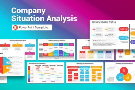 Company Situation Analysis PowerPoint Template, PowerPoint Template, 13246, Business — PoweredTemplate.com