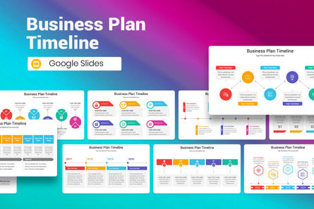 Business Plan Timeline Google Slides Template, Google Presentaties-thema, 13247, Bedrijf — PoweredTemplate.com
