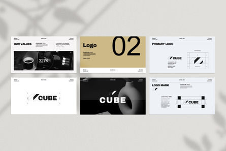 Cube - Brand Guidelines Template, Diapositiva 10, 13272, Negocios — PoweredTemplate.com