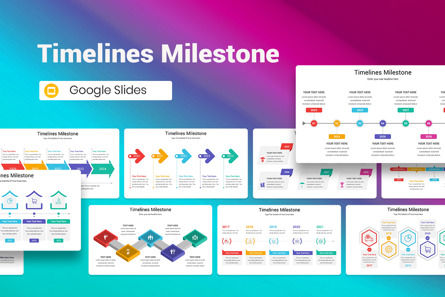 Timelines Milestone Google Slides Template, Theme Google Slides, 13276, Business — PoweredTemplate.com